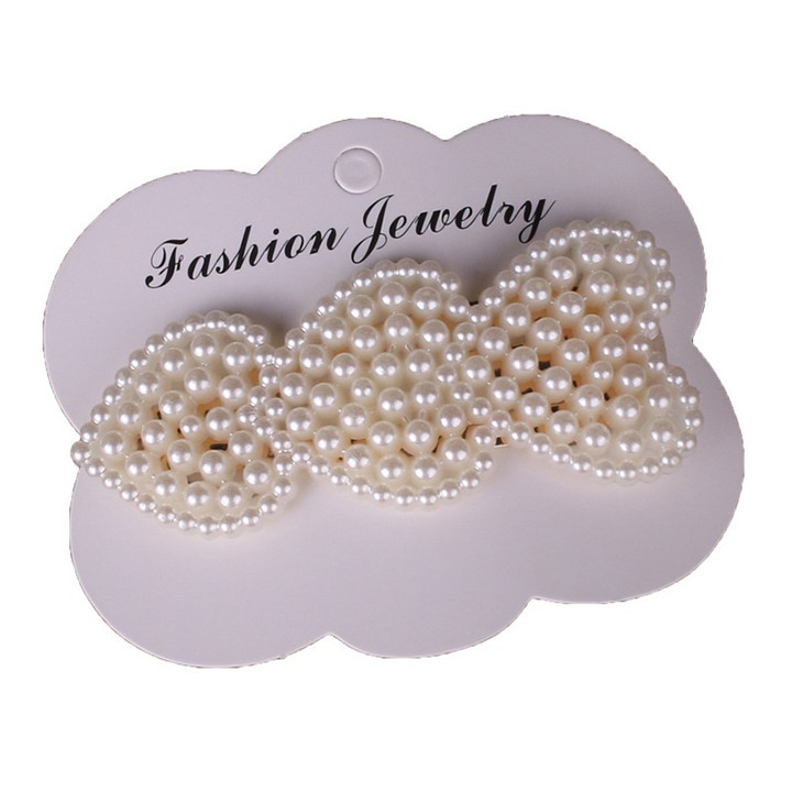 Kẹp tóc đính đá ngọc trai nhân tạo hình nơ tam giác trái tim Hàn Quốc ulzzang nữ tính thời trang youngcityshop 30.000