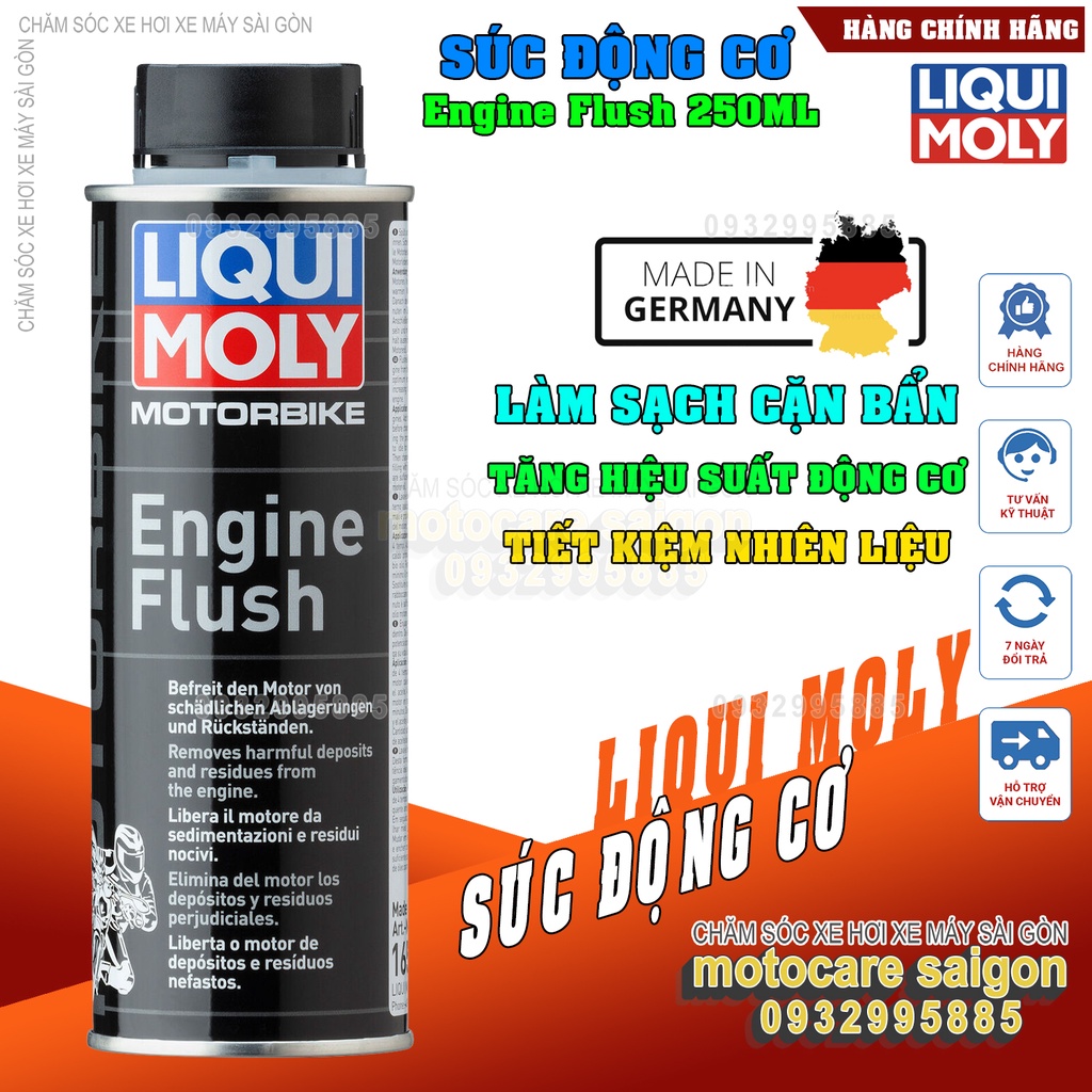 Phụ Gia Súc Rửa Động Cơ Liqui Moly Motorbike Engine Flush 250ML 1657 Made in Germany