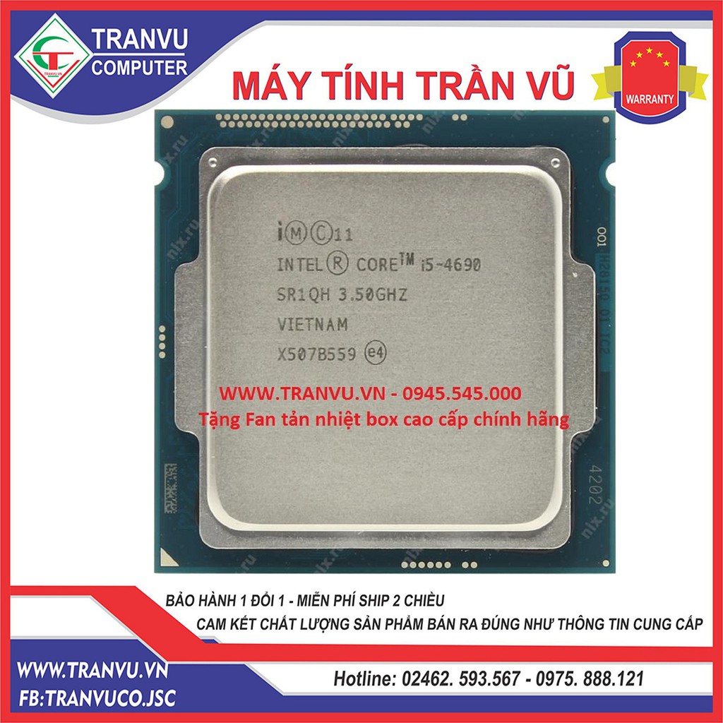 CPU Intel Core i5 4690 trùm cuối thế hệ 4 socket 1150