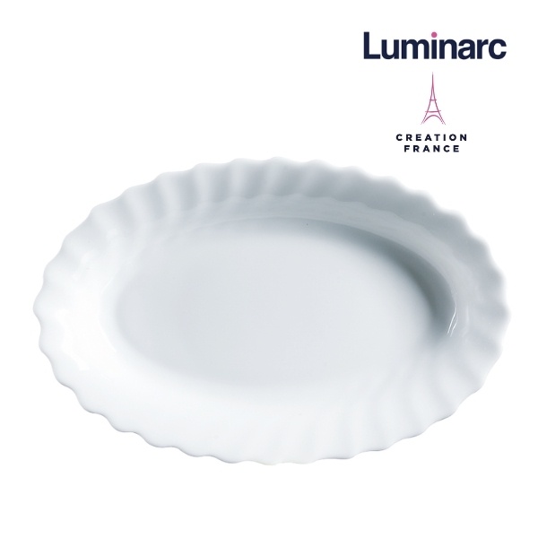 [Mã BMBAU50 giảm 7% đơn 99K] Bộ 6 Đĩa Thuỷ Tinh Luminarc Trianon Trắng 16cm- LUTRN3653