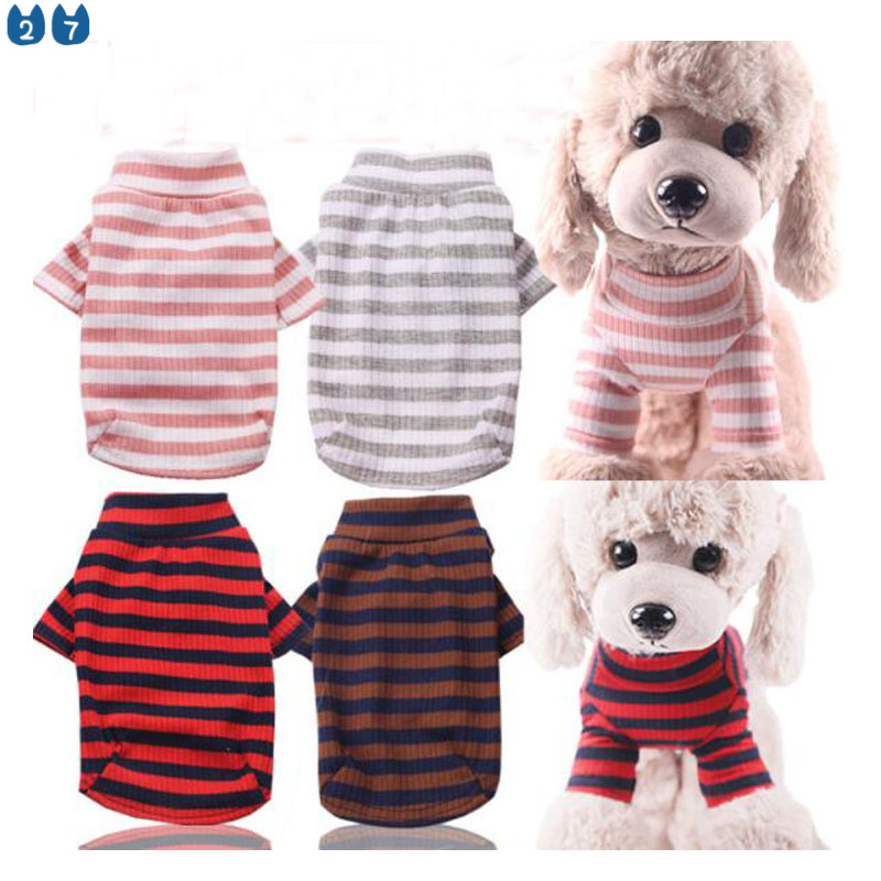 Áo Hoodie Cotton Kẻ Sọc Co Giãn 4 Màu Tùy Chọn Cho Cún Cưng XS-XXL