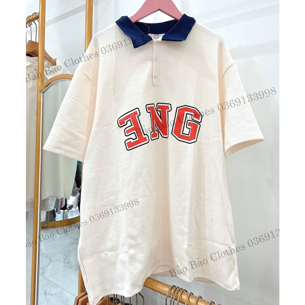 Áo Thun Polo Nam Nữ  Form Rộng Phối Cổ ENG Chất Tổ Ong Vải Dày Mịn Thoáng Mát Thiết Kế Thời Trang Kiểu Dáng Năng Động