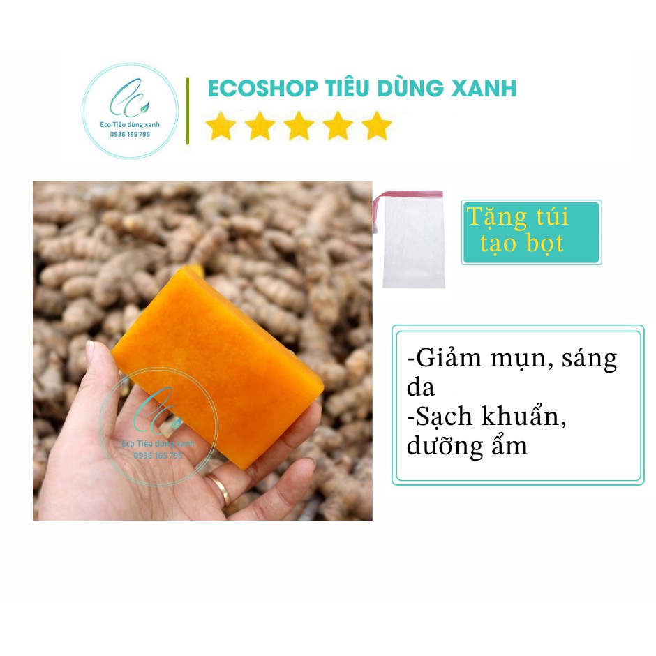 Xà Bông Nghệ Mật Ong (Nghệ Cam Mật Ong) Dưỡng Sáng Da, Ngừa Thâm Hiệu Quả tặng kèm túi tạo bọt | BigBuy360 - bigbuy360.vn
