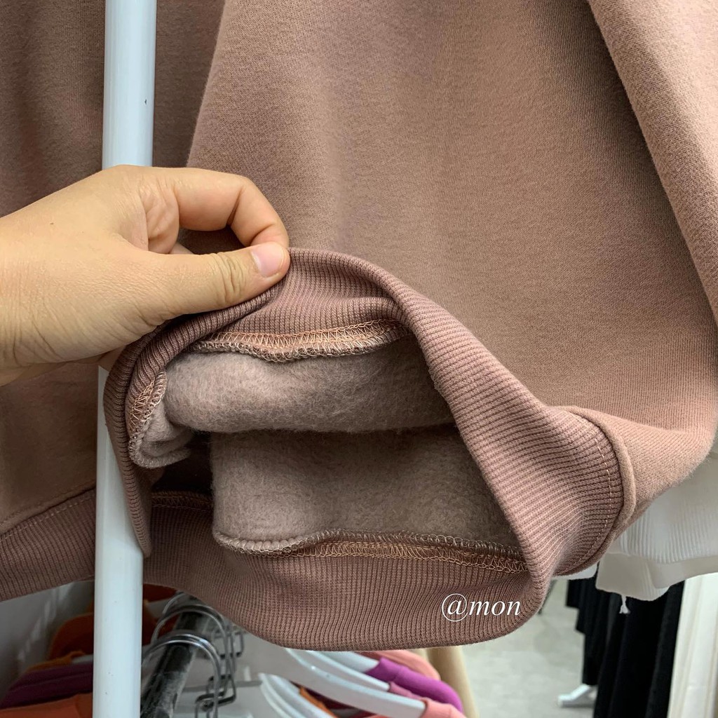 210676 Áo sweater nỉ bông trơn - áo nỉ nam nữ oversize form rộng - chất nỉ bông trơn dày ấm nhiều màu | BigBuy360 - bigbuy360.vn