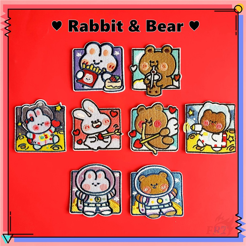 ♥ Miếng Dán Ủi Hình Thỏ Và Gấu ♥ 1 Sticker Ủi Thêu Hình Phi Hành Gia Cupid