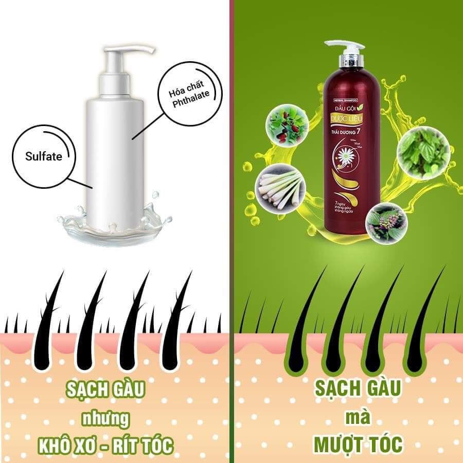 Dầu gội-xả Thái Dương 7  600ml ( chính hãng