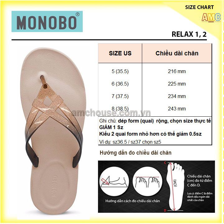 Dép nữ Thái Lan xỏ ngón đế mềm siêu nhẹ MONOBO - MARSH MALLOW FASHION 2