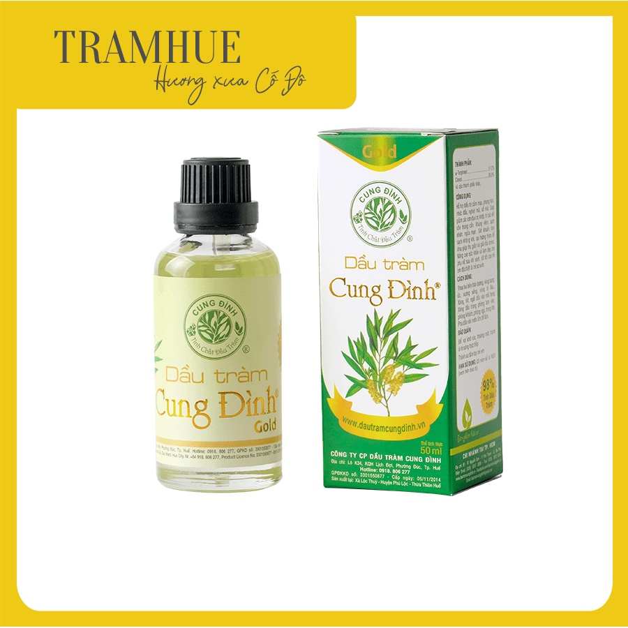 Dầu tràm Cung Đình Gold 50ml | Tinh dầu tràm Huế nguyên chất