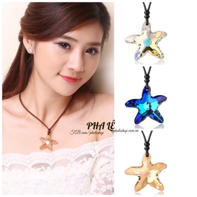 Mặt Dây Chuyền Pha Lê Swarovski Sao Biển S28mm