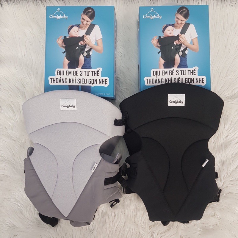 Địu e bé 3 tư thế thoáng khí siêu gọn nhẹ Comfybaby
