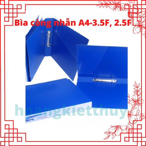 Bìa còng nhẫn, bìa cua nhựa A4-2.5F, A4-3.5F
