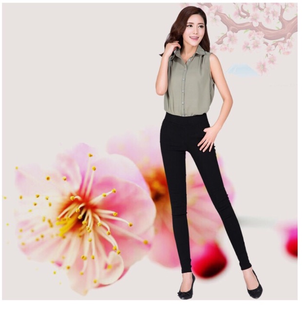 Quần skinny nữ Navi co dãn không dây kéo