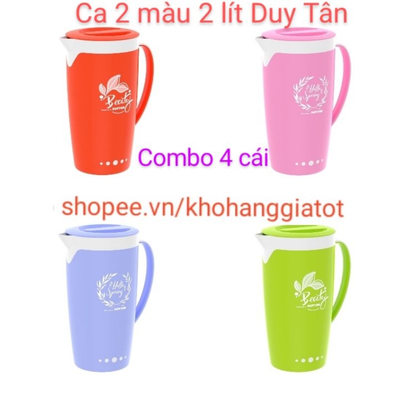 COMBO 4 CA 2 MÀU 2 LÍT DUY TÂN -KT 17,5*12*23,5CM