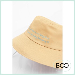 Mũ Bucket Đính Plastic Boo