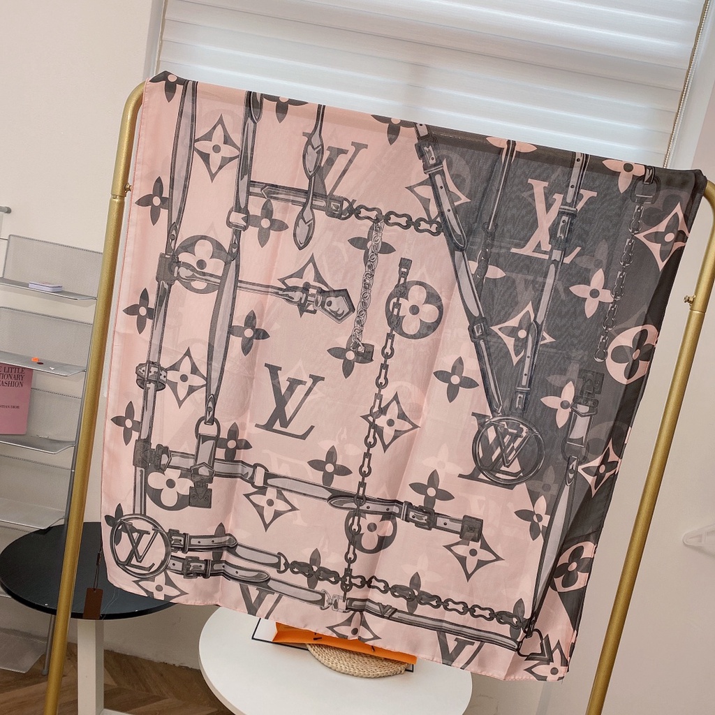 Khăn Choàng Lụa Dáng Dài Chống Nắng In Họa Tiết Cổ Điển Sang Trọng Thời Trang Đi Biển Cho Nữ