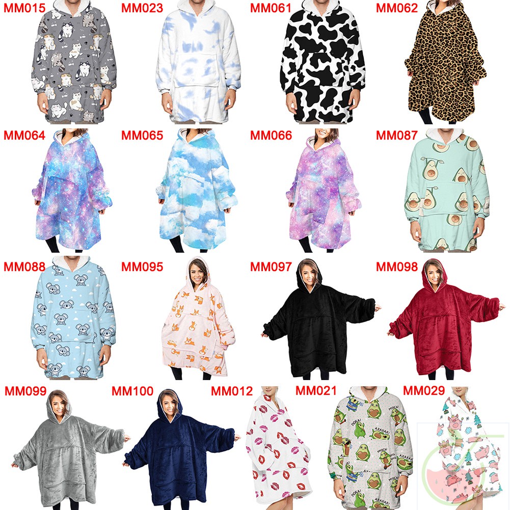 Hchai shop FAST Blanket Hoodie Sweatshirt Oversized TV Blanket Wearable Blanket Super Warm Soft Cozy Fleece Hooded Sweater for Kid/Adult