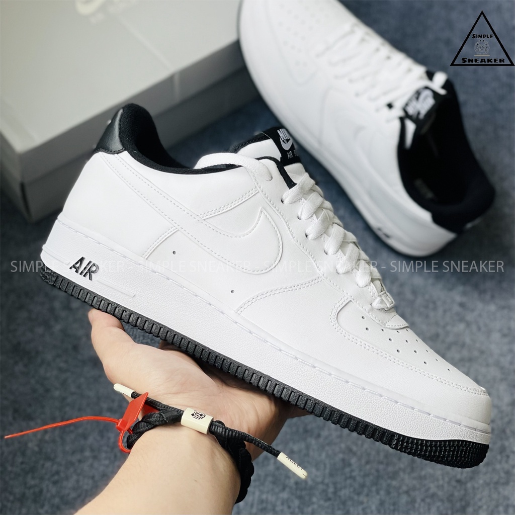 Giày Nike Air Force 1 White Black Chính Hãng 💙SIMPLE SNEAKER💙 AF1 Màu Trắng Đen Giày Thể Thao Nam Nữ
