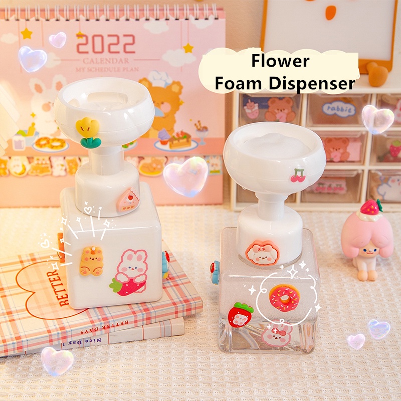 Bình Đựng Xà Phòng Dạng Nhấn Hình Hoa Dung Tích 250ML