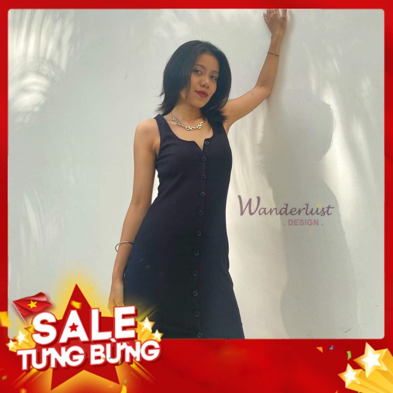 Đầm body gài nút sexy