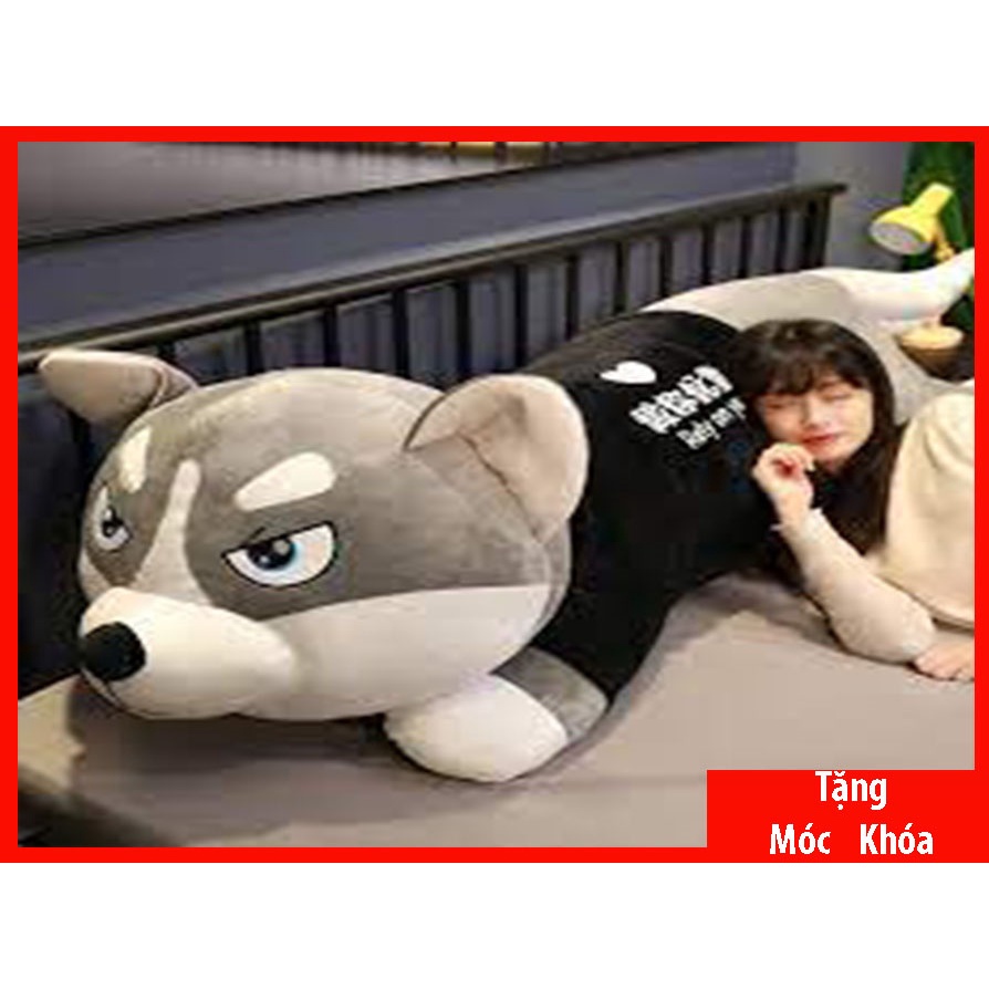Gấu Bông Chó Husky Siêu To Khổng Lồ _ Chó Husky Siêu Mềm Mịn  tạo cảm giác thoải mái khi ôm. -  𝐁𝐔𝐍𝐍𝐘