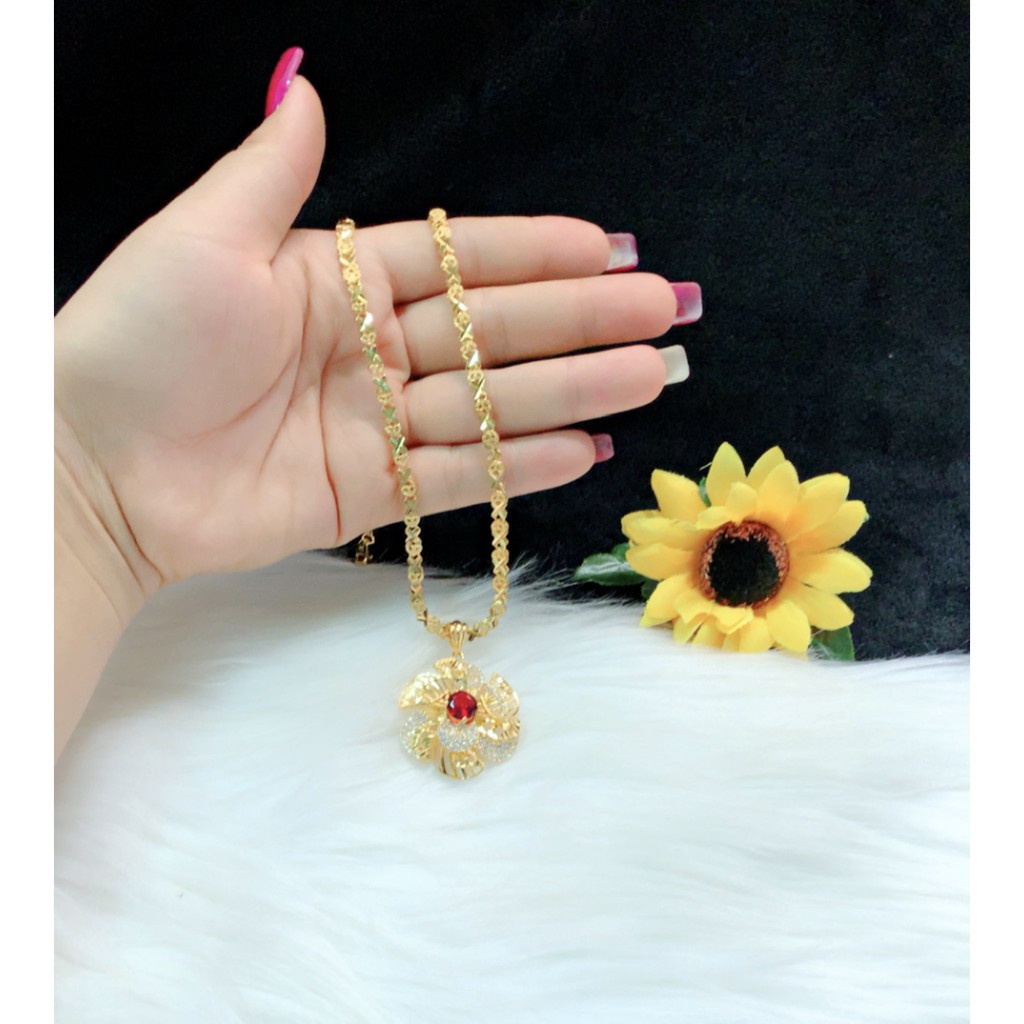Dây chuyền nữ mạ vàng 18k mã HPT041