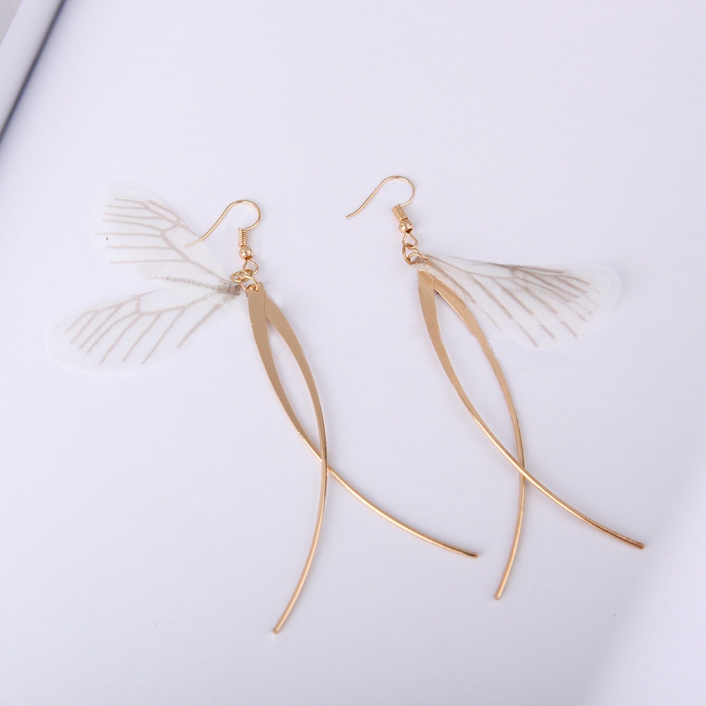 Bông tai dáng dài hình cánh bướm thời trang cho nữ
