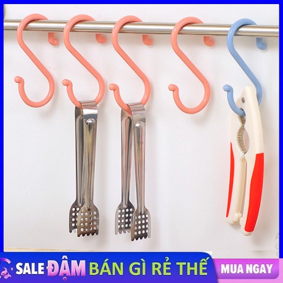 Bộ 8 Móc Chữ S Nhựa Cao Cấp Treo Quần Áo - Treo Đồ Đạc - Treo Hàng Đa Năng 2194 Shop Bán Gì Rẻ Thế