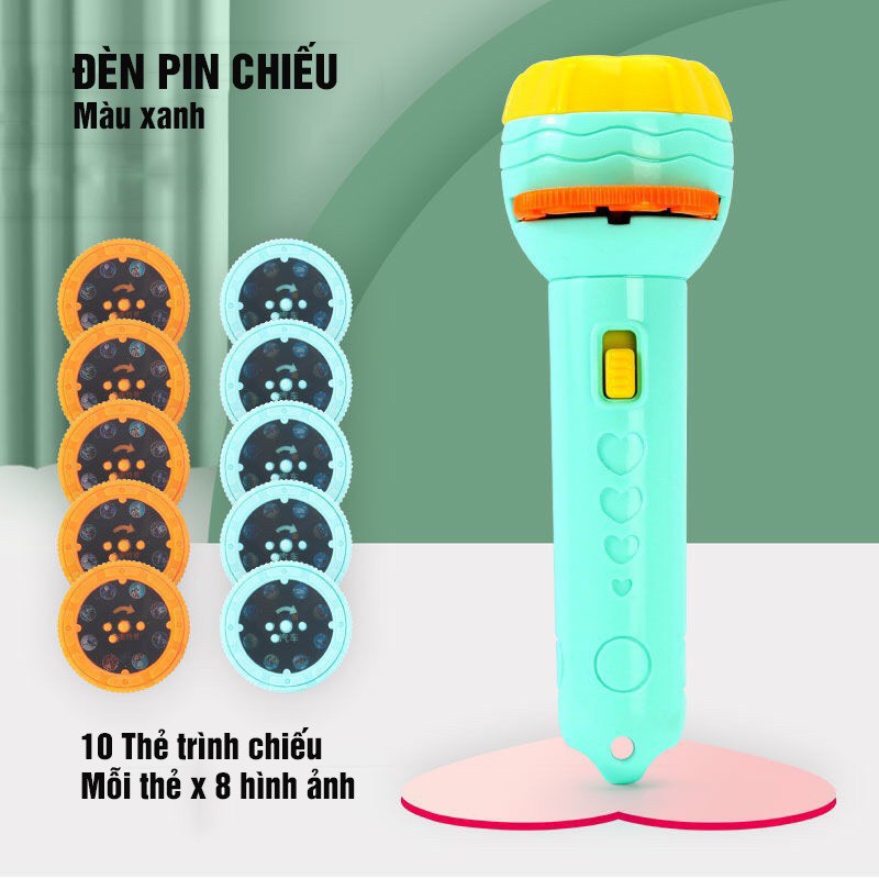 Đồ chơi đèn pin chiếu bóng 3D loại 80 hình đa dạng