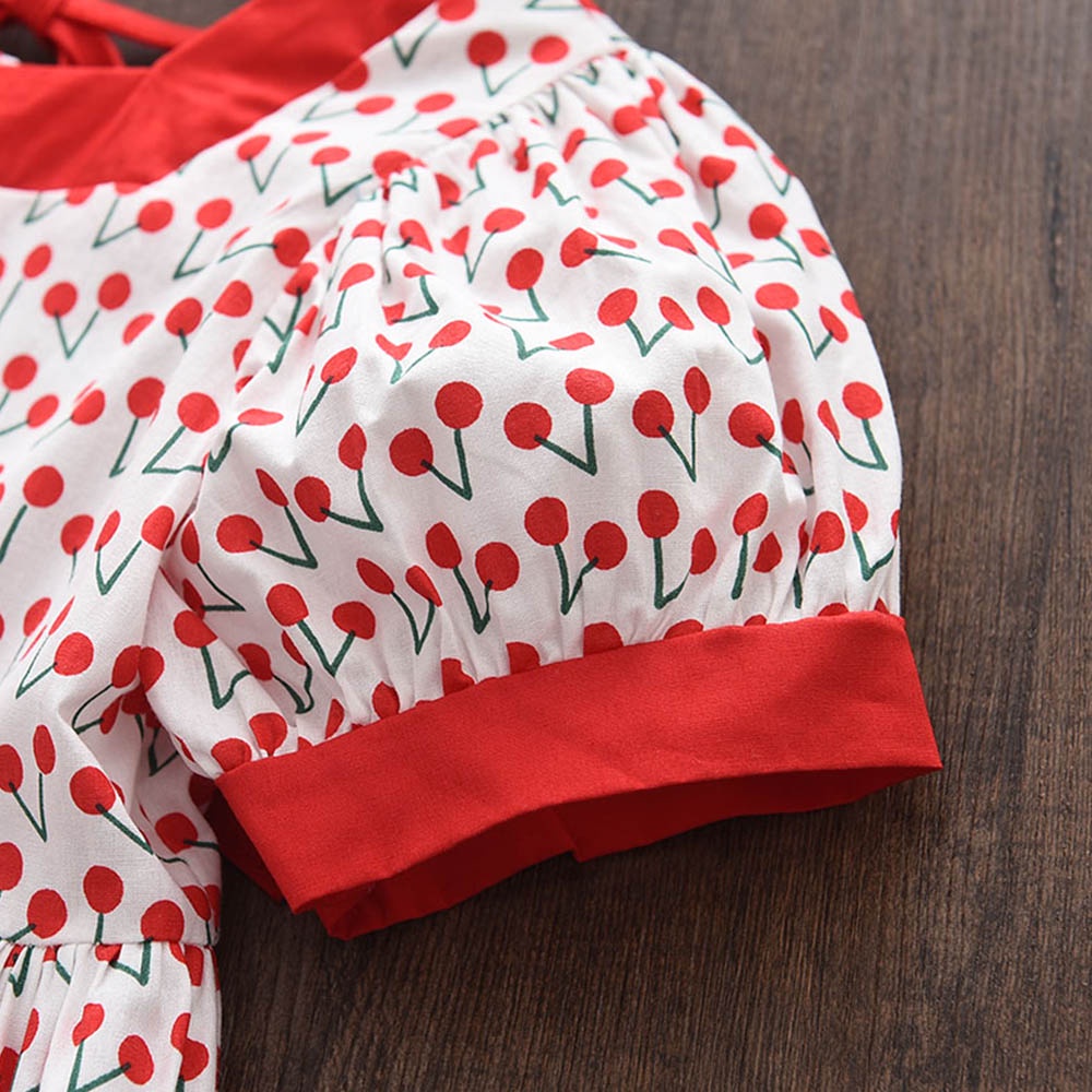 Đầm công chúa Bear Leader tay ngắn họa tiết hoa thời trang dành cho bé gái