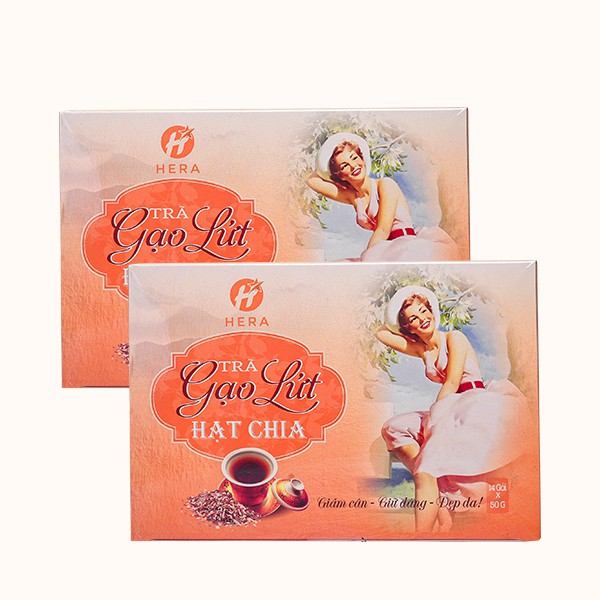 Trà Giảm Cân Gạo Lứt Hạt Chia HERA Mẫu Mới Nhất Giảm Cân Lợi Sữa