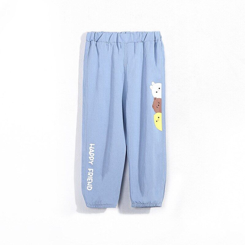 Quần Dài Cotton Co Giãn In Họa Tiết Hoạt Hình Thời Trang Xuân Hè Cho Bé Trai Và Gái 2-6 Tuổi
