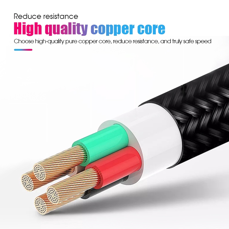 Cáp sạc pin nhanh dây nylon dài 1m cổng kết nối Micro USB Type-C Lightning cho các loại điện thoại