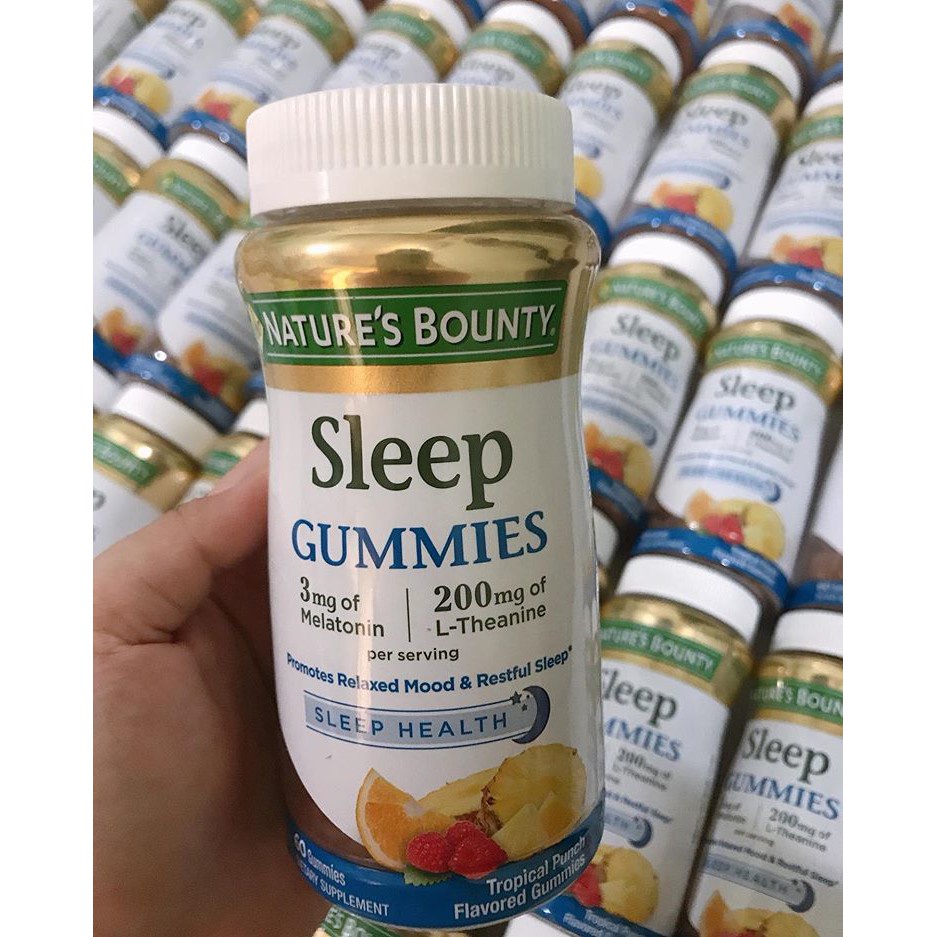 [HÀNG MỸ] Kẹo Dẻo Hỗ Trợ Ngủ Ngon Nature’s Bounty Sleep Gummies 3mg Melatonin vị trái cây 60 viên [SeeMe beauty] VC-007