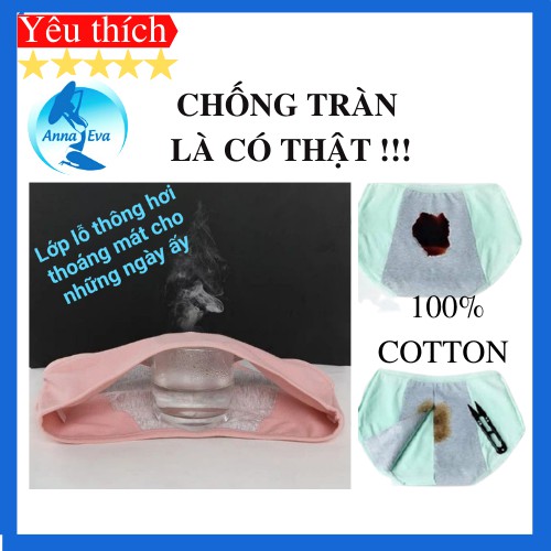 [Có Video] Quần Lót Nữ, Chống Tràn Nguyệt San, Mặc Ngày Kinh Nguyệt, Vải Cotton Thoáng Mát