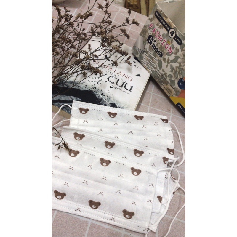 KHẨU TRANG CON GẤU 4 LỚP THỜI TRANG [ HOT TREND ] | BigBuy360 - bigbuy360.vn