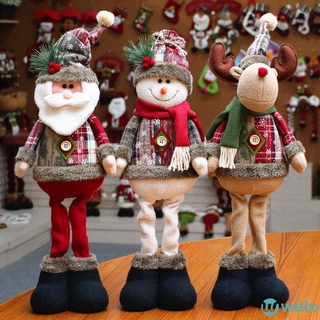 we Window Decorations Christmas Tree Ornaments Xmas Santa Claus Snowman Elk Doll lo