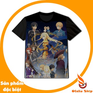 Áo phong teen , Áo thun đen in hình Anime  Sword Art Online. Áo Unisex phù hợp cho Nam Nữ