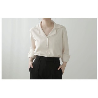 ÁO SƠ MI CỔ VEST DÀI TAY CÔNG SỞ LỤA HÀN