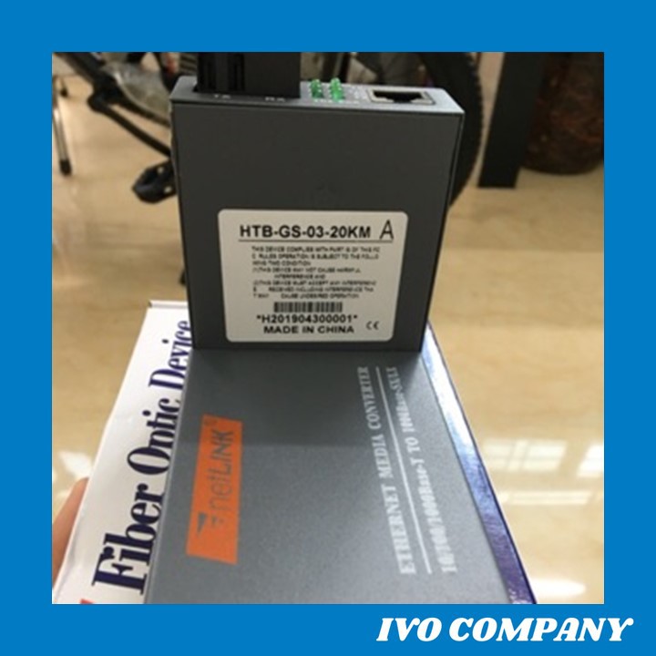 {CHẤT LƯỢNG} Thiết Bị Chuyển Đổi Quang Điện 1 Sợi Media Converter 1FO 1Q 1LAN 1Gbps Netlink HTB-GS-03AB - SẴN HÀNG