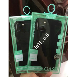 Ốp lưng dẻo màu đen Ou Case cho iPhone 11, 11 Pro, 11 Pro Max, lưng nhám Chống vân tay