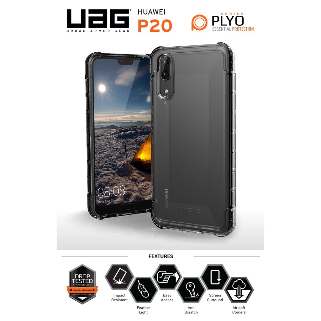 Uag Ốp Điện Thoại Trong Suốt Cho Huawei P20 Plyo