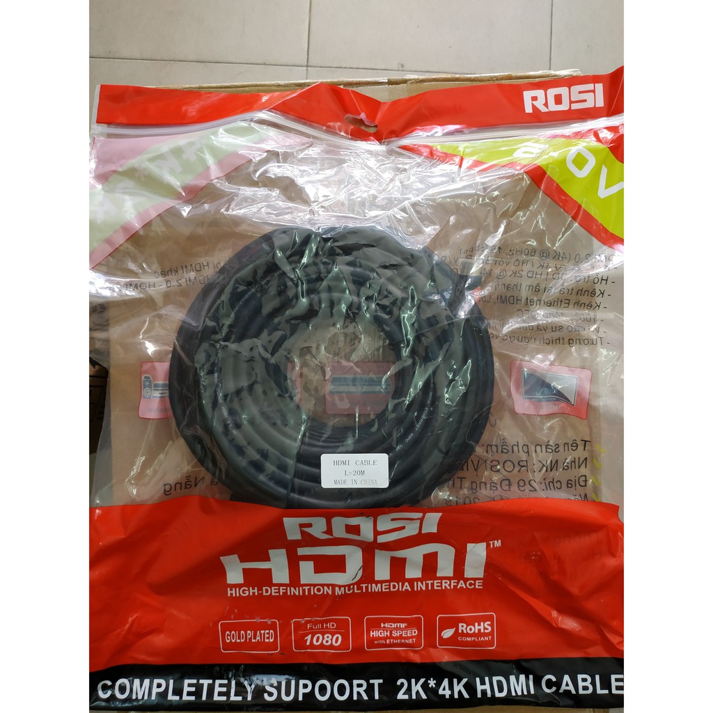 Cáp HDMI to HDMI ROSI 20m, 30m, 40m, 45m