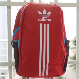 Balo adidas 3 sọc đứng màu đỏ
