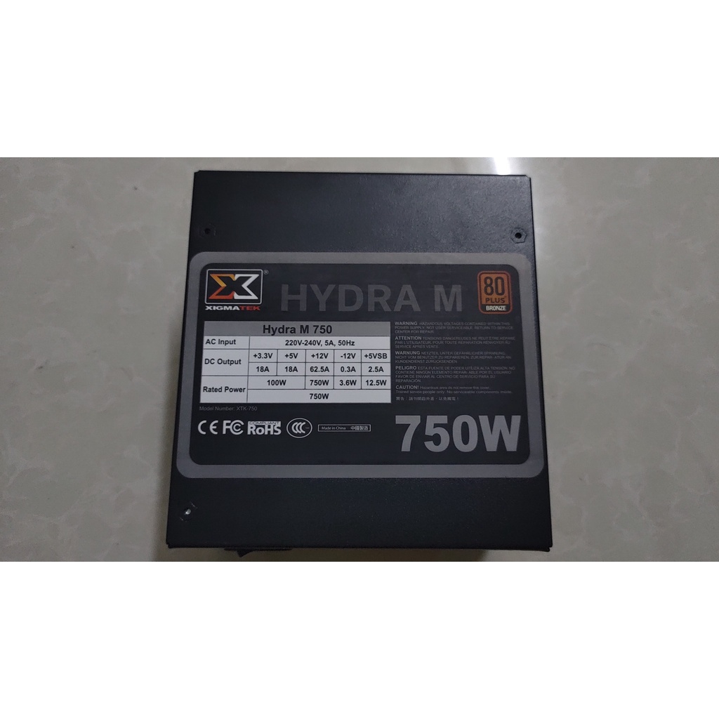 Nguồn máy tính - PSU PC Xigmatek HYDRA M 750 EN44221 - 750w - 80Plus BRONZE - FULL MODULAR  - Full Box - BH 8/2022