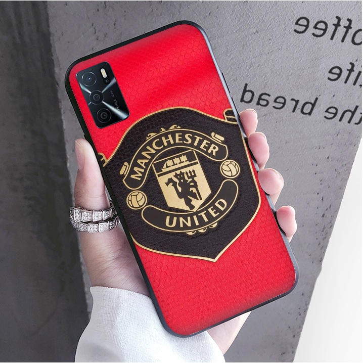 Ốp Điện Thoại Mềm Viền Đen Hình Manchester United Cho Samsung Galaxy A02 M02 A03S A10 A10S A20 A30 A20S A40S A70