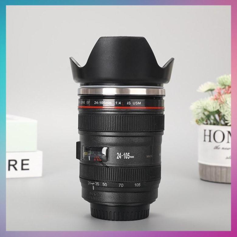 Ly Giữ Nhiệt CaFe - Cốc Giữ Nhiệt CaFe Tự Động Khuấy Hình Ống Kính Lens Máy Ảnh