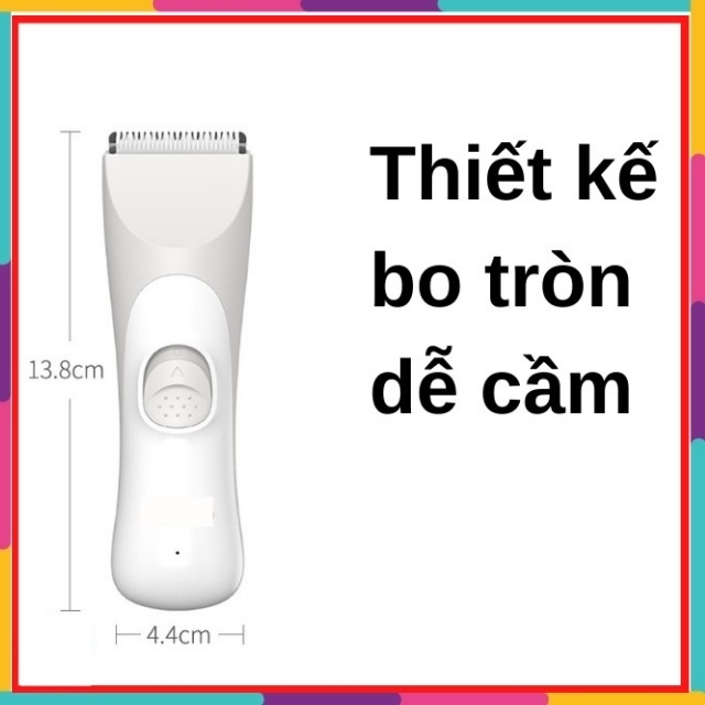 [Free ship]Tông Đơ Cắt Tóc Cho Bé Hàng cao cấp Nội địa Trung sạc USB tiện lợi,kháng nước,lưỡi gốm bo tròn an toàn cho bé