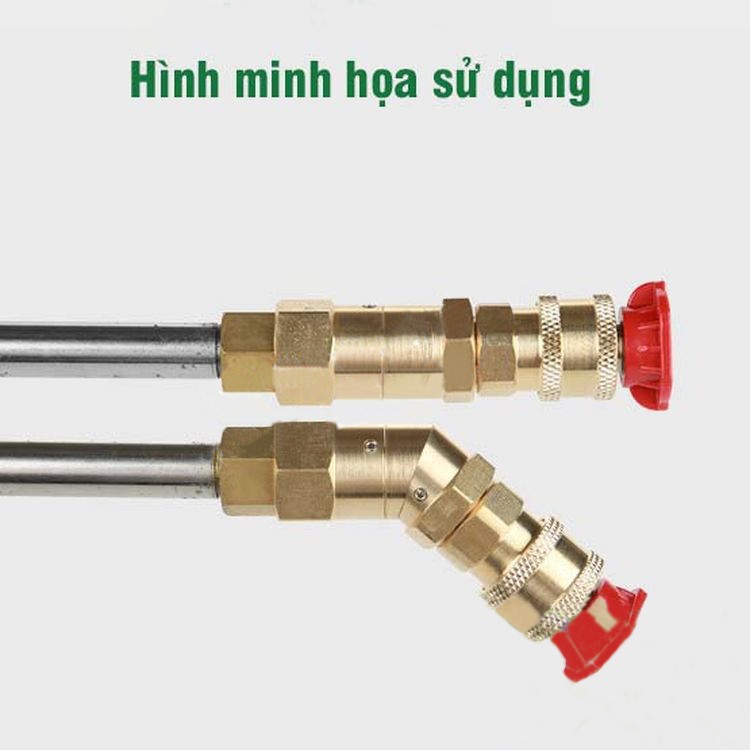 Khớp xoay điều chỉnh 360 độ nối béc súng xịt rửa xe áp - Ren nối nhanh 1/4 inch - đầu nối nhanh xoay 360 độ C0004-7