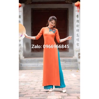 Áo dài trơn kết hoa