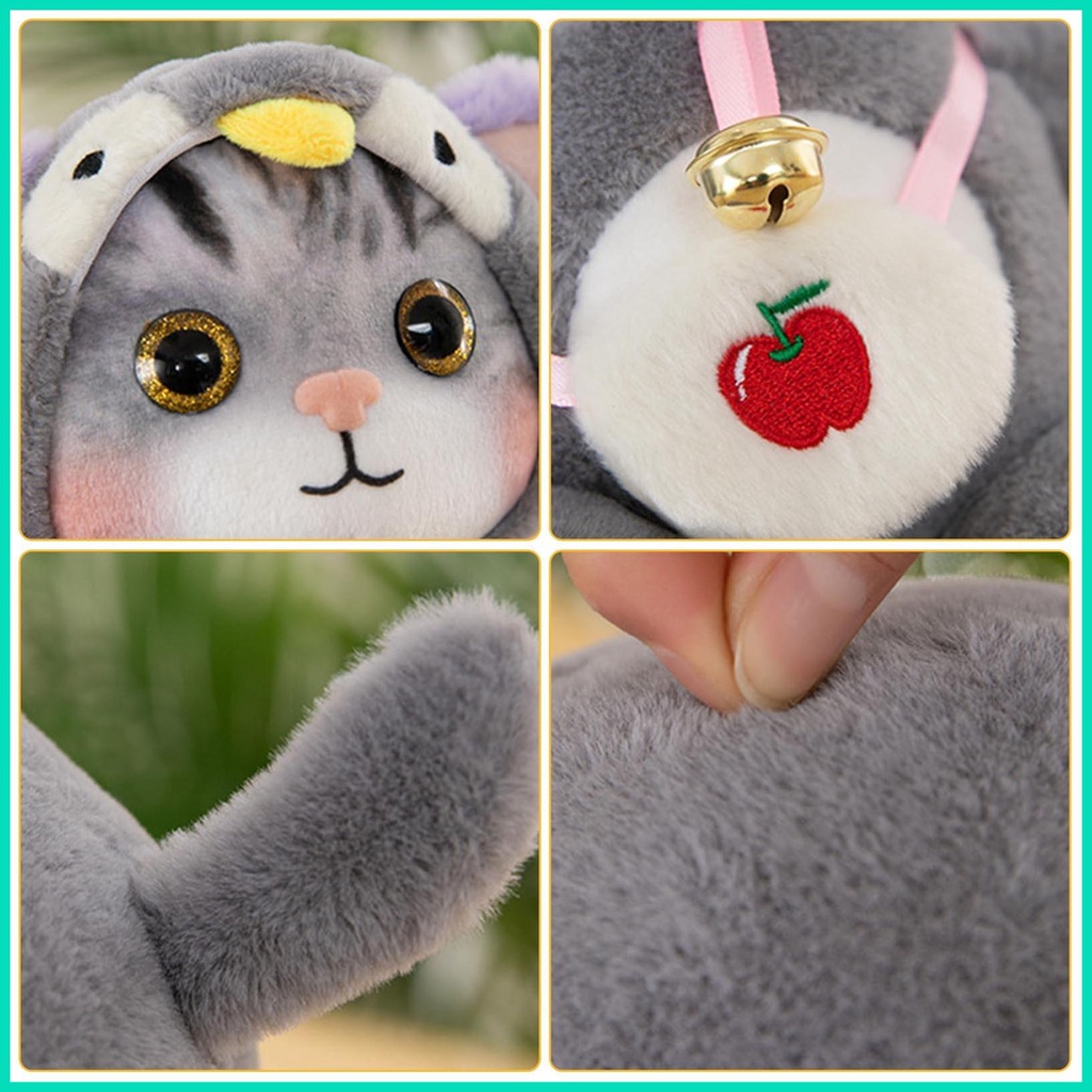 Đồ chơi nhồi bông Hình Mèo Dễ Thương Có Túi Đựng